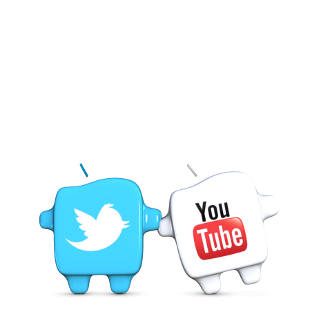 Social Icons klein<br />TW + YT