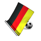 Fußball mit Flagge groß