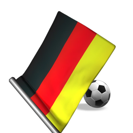 Fußball mit Flagge groß