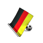 Fußball mit Flagge mittel