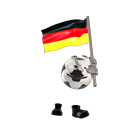 Comic-Fußball mit Flagge mittel