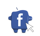 Facebook-Koo 1, der aufIhre Facebook-Seite linkt