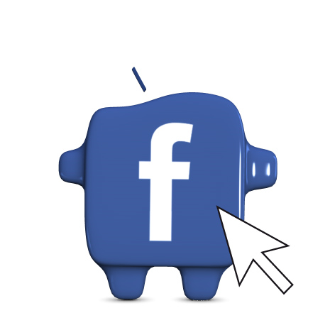 Facebook-Koo 1, der auf<br/>Ihre Facebook-Seite linkt
