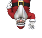 Santa von oben, mittel\'Ho-Ho-Ho\'