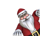 Santa im Eck mittel\'Ho-Ho-Ho\'
